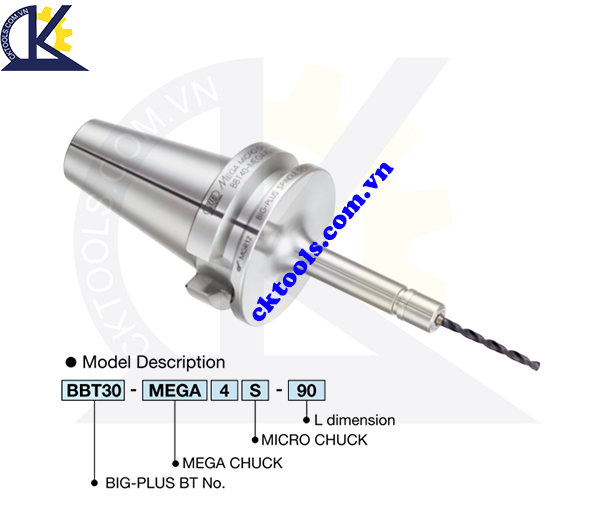Đầu kẹp dao BIG DAISHOWA BBT30-MEGA4S, Holder BBT30-MEGA4S, Mega micro chuck BBT30-MEGA4S