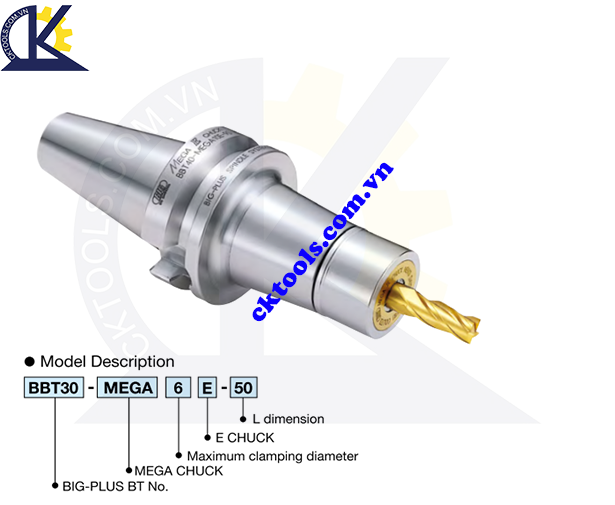 Đầu kẹp dao BIG DAISHOWA BBT30-MEGA8E, Holder BBT30-MEGA8E, Mega micro chuck BBT30-MEGA8E