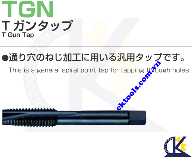 Mũi taro NACHI TGN M24x1.5, Mũi taro NACHI L6912 M24x1.5, Mũi TAP NACHI M24x1.5, Mũi taro thép gió NACHI M24x1.5