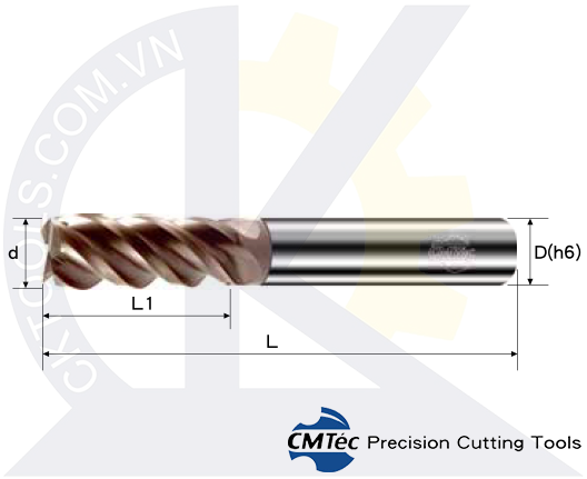 Dao phay CMTec MEMHM4, Dao phay inox CMTéc MEMHM4